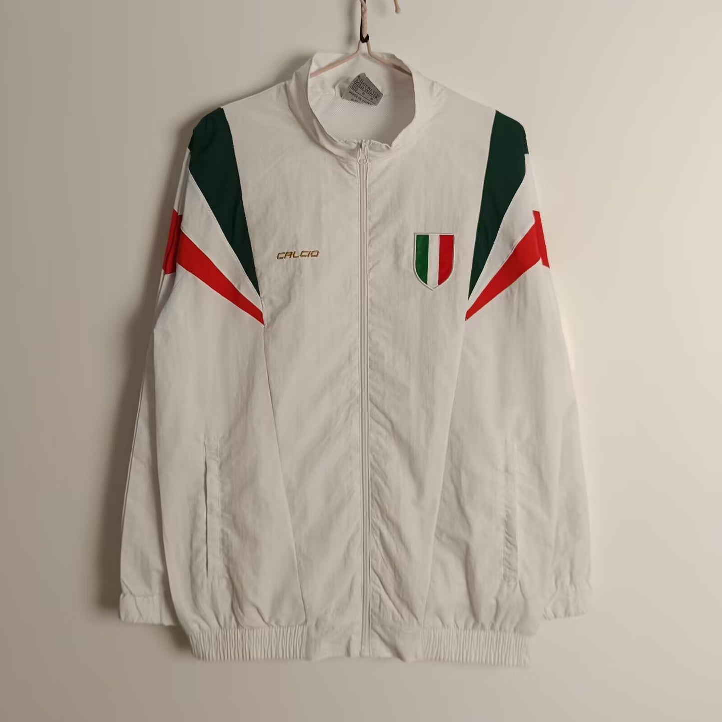 Chaqueta Cortavientos Italia Blanca