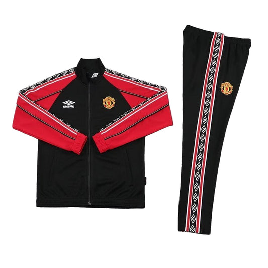 Chándal Manchester United paseo Retro Negro