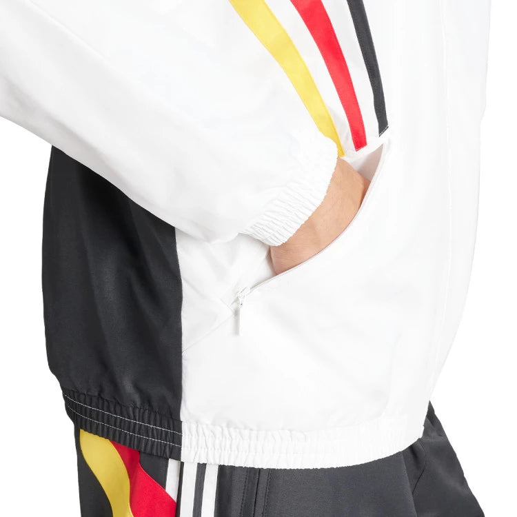 Chaqueta Cortavientos Blanca Alemania Retro